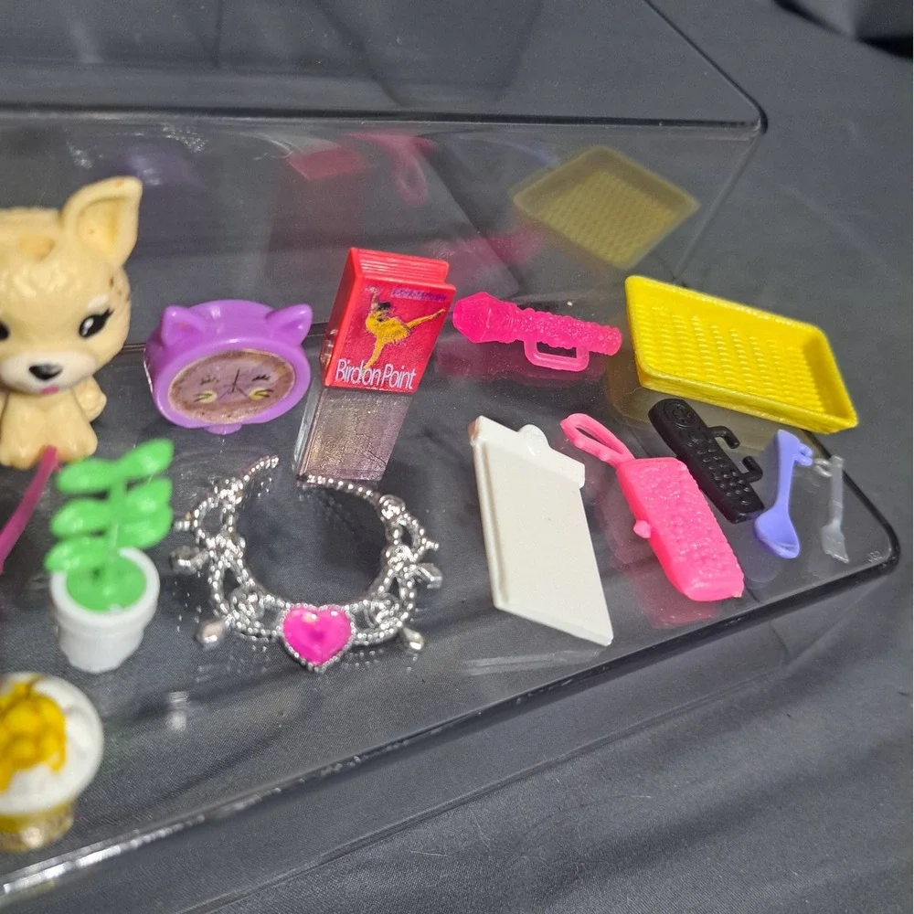 Mattel Barbie Lot of 20+ Mixed Accessories Drinks Animals Decor Serving‎ Tools